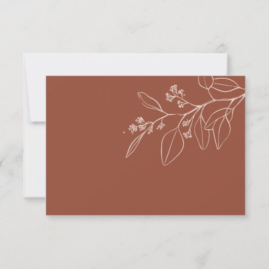 Boho bloemen RSVP kaart Notitiekaartje (Achterkant)