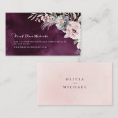 Boho bloemen rustieke bruiloft website Invoegen ka Plaatskaartje (Voorkant / Achterkant)