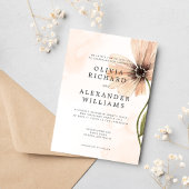 Boho Bloemen Rustieke Herfst Herfst Huwelijksuitno Kaart