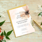 Boho Bloemen Rustieke Herfst Herfst Huwelijksuitno Kaart