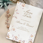 Boho Bloemen Save The Date Kaart