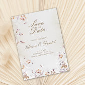 Boho Bloemen Save The Date Kaart