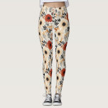 Boho Bloemen Schattige Zwart Sinaasappel Blauw Cre Leggings<br><div class="desc">Deze schattige leggings hebben een bohemien bloemmotief overal in sinaasappels, blauw, geel en crème. Zoet en leuk, perfect voor je boho stijl. Creëer door Simply Farmhouse Press.</div>