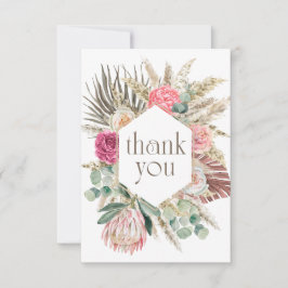 Boho Bloemen Shower Bedankkaart