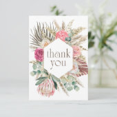 Boho Bloemen Shower Bedankkaart (Staand voorkant)