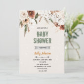 Boho bloemen shower thema kaart (Staand voorkant)