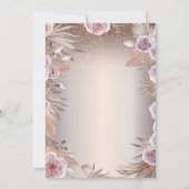 Boho Bloemen, String Lights Bokeh 35e verjaardag Kaart (Achterkant)