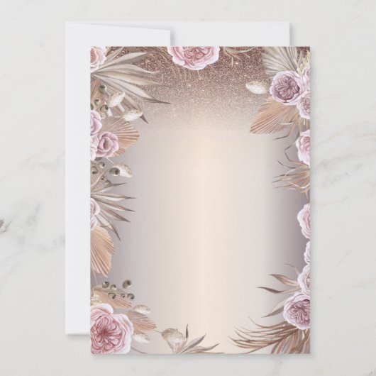 Boho Bloemen, String Lights Bokeh 35e verjaardag Kaart (Achterkant)