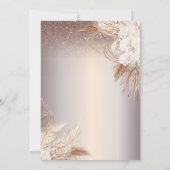 Boho Bloemen, String Lights Glitter 80ste Verjaard Kaart (Achterkant)