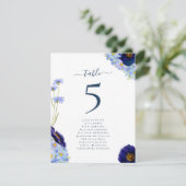 Boho Bloemen Tafel Getal Grafiek (Staand voorkant)