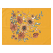 Boho Bloemen Tafelkleed – Warme Aardse Tonen (Voorkant (Horizontaal))