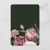 Boho Bloemen Terracotta Bruiloft Gast Details Informatiekaartje (Achterkant)