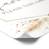 Boho Bloemen Terracotta Vrijgezellenfeest Favoriet Poster (Hoek)