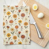 Boho Bloemen Theedoek (Quarter Fold)