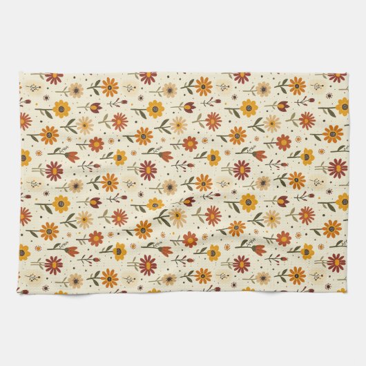 Boho Bloemen Theedoek (Horizontaal)