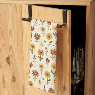 Boho Bloemen Theedoek
