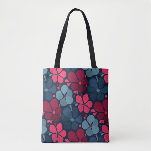 boho bloemen tote bag (Voorkant)