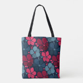 boho bloemen tote bag (Achterkant)