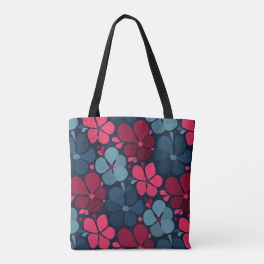 boho bloemen tote bag (Achterkant)
