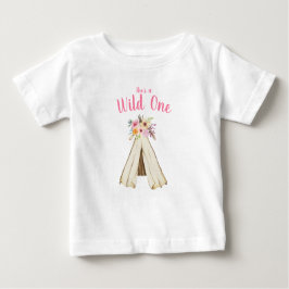 Boho Bloemen Tribal Teepee Wild Een 1e Verjaardag