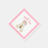 Boho Bloemen Tribal Teepee Wild Een 1e Verjaardag Servetten (Hoek)
