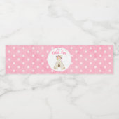 Boho Bloemen Tribal Teepee Wild Een 1e Verjaardag Waterfles Etiket (Enkel label)