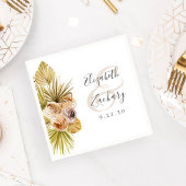 Boho Bloemen Tropische Aarde Tonen Bruiloft Servet