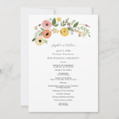 Boho Bloemen Trouwceremonie Programma (Voorkant)