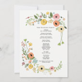 Boho Bloemen Trouwceremonie Programma (Achterkant)
