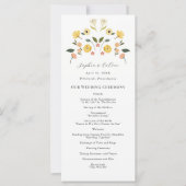  Boho Bloemen Trouwceremonie Programma (Voorkant)