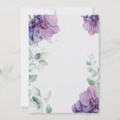 Boho Bloemen Tuin Orchidee Huwelijk Kaart (Achterkant)
