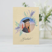 Boho Bloemen Uitnodiging voor Afsluitingsfeest Bij (Staand voorkant)