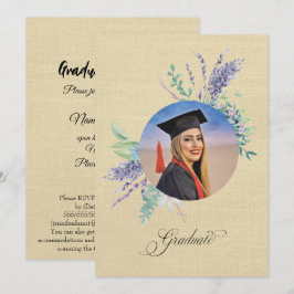 Boho bloemen uitnodiging voor diploma-uitreiking