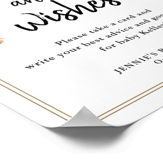 Boho Bloemen & Veren Advieskaarten Displaybord Poster (Hoek)