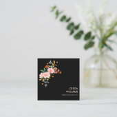Boho Bloemen Vierkant Visitekaartje (Staand voorkant)