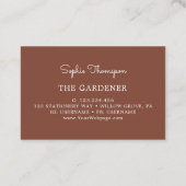 Boho  bloemen visitekaartje (Achterkant)