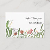 Boho  bloemen visitekaartje (Voorkant)