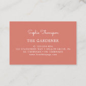 Boho  bloemen visitekaartje (Achterkant)