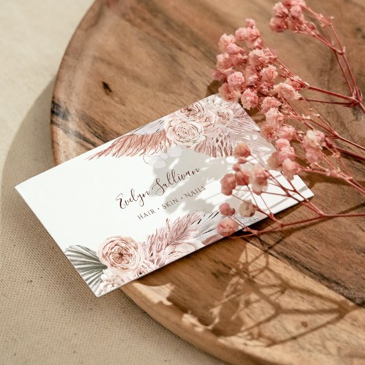 Boho bloemen visitekaartje