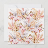 Boho bloemen volwassen verjaardag uitnodiging (Achterkant)