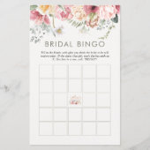 Boho Bloemen Vrijgezellenfeest Bruids Bingo (Voorkant)