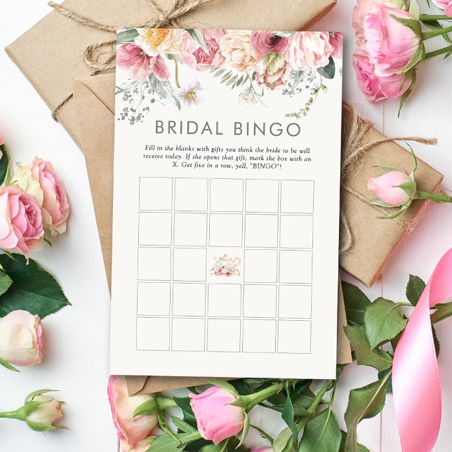 Boho Bloemen Vrijgezellenfeest Bruids Bingo (Creator heeft geüpload)