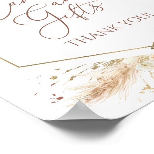 Boho Bloemen Vrijgezellenfeest Kaarten en geschenk Poster (Hoek)