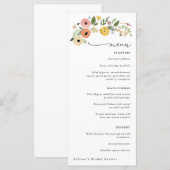 Boho Bloemen Vrijgezellenfeest Menu (Voorkant / Achterkant)