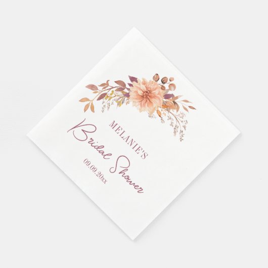 Boho Bloemen Vrijgezellenfeest Papier Servet (Hoek)