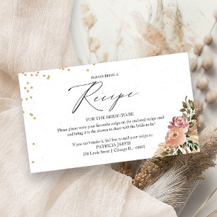 Boho Bloemen Vrijgezellenfeest Recept Aanvraag Informatiekaartje