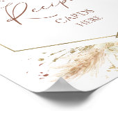 Boho Bloemen Vrijgezellenfeest Recept Kaarten teke Poster (Hoek)