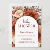 Boho Bloemen Waterverf Boheemse Baby shower Kaart (Voorkant)
