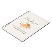 Boho Bloemen Waterverf Docent Dank u Notitieboek (Linkerzijde)