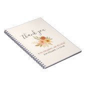 Boho Bloemen Waterverf Docent Dank u Notitieboek (Rechterzijde)